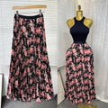 New arrival elastic waist high waist floral sweeteasiest for match a-line skirt women's medium longprintingpleated skirt