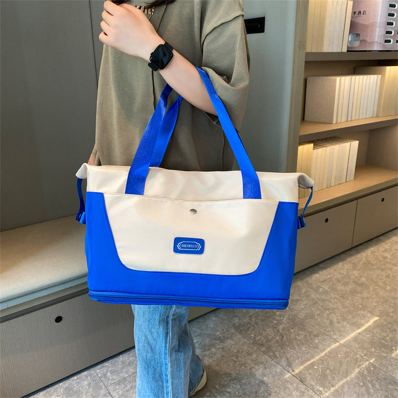 New travel bag, large-capacity wet and dry separation expansion duffel bag, women's sports swimming yoga fitness bag