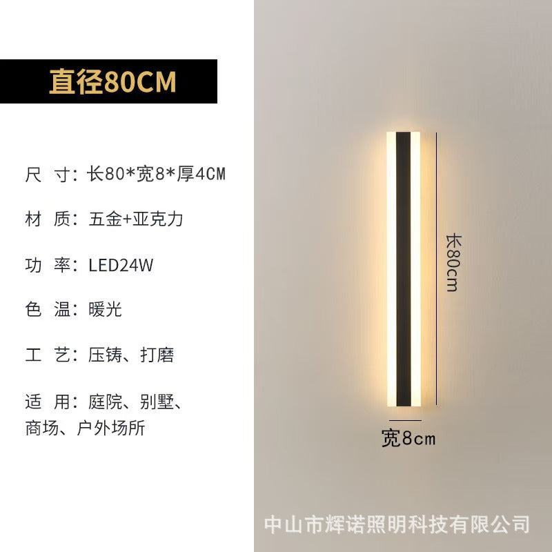 Waterproof outdoor long wall lamp line wall lamp simple and minimalist outdoor IP65 villa directly from the manufacturer  explosion