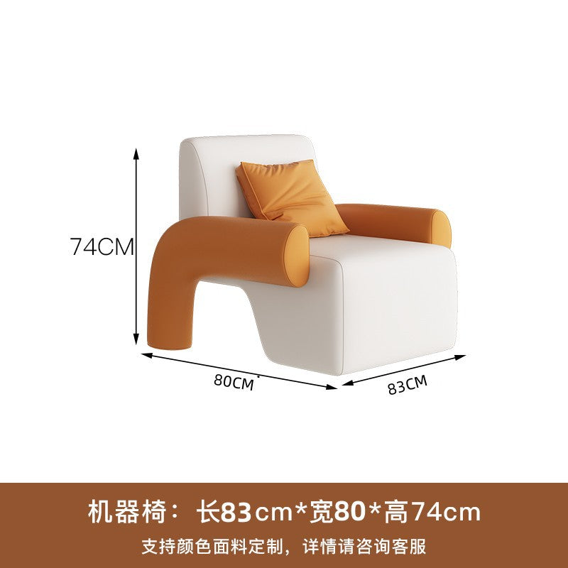 Luxury office reception area lounge hotel lobby front desk minimalist modern curved leather sofa