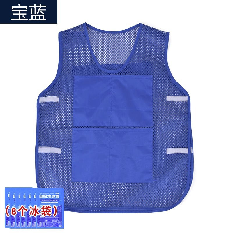降温冰马甲制冷冰袋空调背心户外工地高温透气夏天液冷水冷制神器