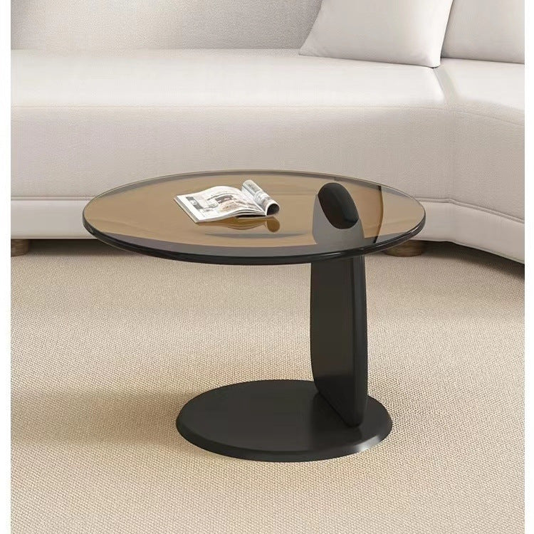 Tempered glass coffee table living room home round combination nordic popular style light luxury italian minimalist tea table small apartment