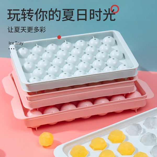 Popular Ice Grid Homemade Ice Hockey Ice Cube Mould Refrigerator Spherical Ice Box Ice Grid Creative Home Use as Storage Box