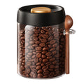 Coffee bean airtight canister with spoon, vacuum storage jar, glass tea canister, food storage container, household milk powder storage container
