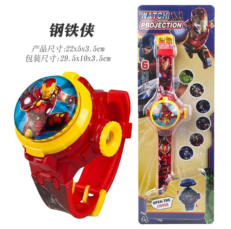 Kids' cartoon multifunctional watch - 360° rotating flip digital watch - children's gift projector watch