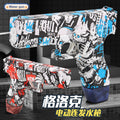 graffiti electric glock continuous water gun charging large capacity summer beach outdoor kids water gun toy