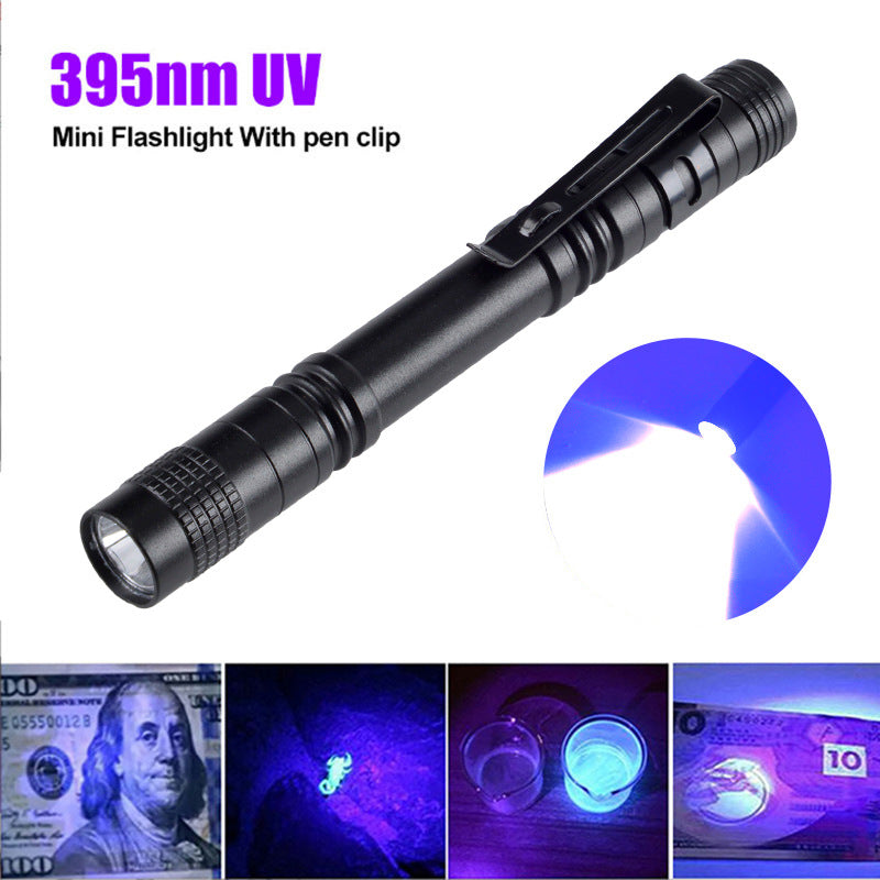 Cross-border Portable Mini LED Flashlight Aluminum Alloy Pen Shaped Household Hand Flashlight AAA Outdoor Strong Light Flashlight