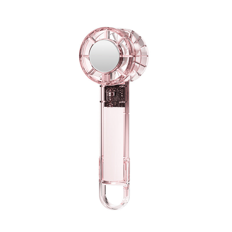 new product transparent handheld ice fan usb high wind power outdoor portable semiconductor turbine cooling fan