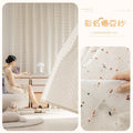 Rainbow candy bean yarn linen curtain kids window screen bedroom cartoon kids daughter room curtain yarn shaoxing keqiao yarn