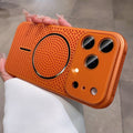 Suitable for iphone17pro large window ice-like cooling and breathable magnetic phone case apple 15 colorful hollow case