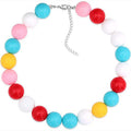 Amazon's new jewelry acrylic beaded necklace resin colorful beaded stylish necklace necklace for men and women
