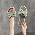 Best selling sparkling bear slippers women's summer outwear new arrival popular insfashionbowsnon-slip beach slippers