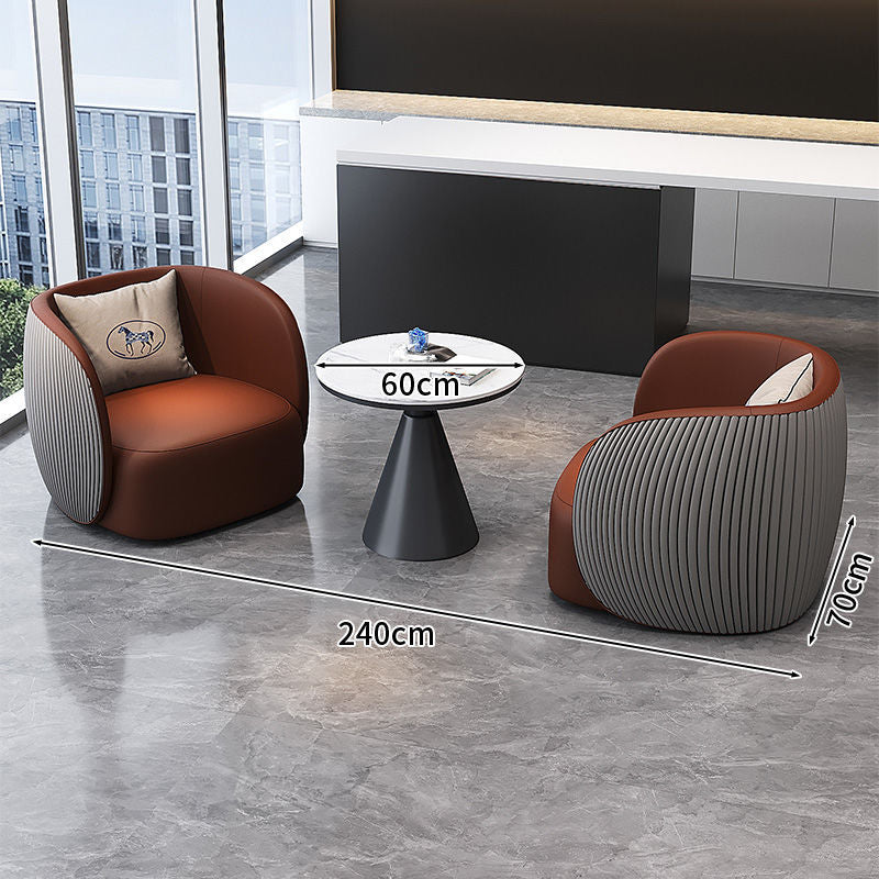 Luxury office sales center negotiation table and chair set, hotel lobby sofa seating area, reception room sofa combination