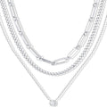 women's exquisite gold necklace stackable layered necklace, fashionable tiered gold necklace 14k gold filled necklace set