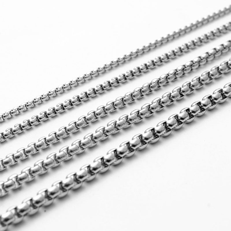 Titanium steel square pearl necklace jewelry chain - versatile chain for women, wholesale diy accessories, european and american style for men