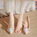French high heels women's stilettos 2025 spring and autumn new arrival waterproof platform elegant beautiful wedding shoes sexy pointed toe flats