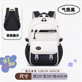 2024 cuhk student backpack - minimalist canvas bag, large capacity backpack for junior high and college girls, spine-protecting, lightweight, campus style