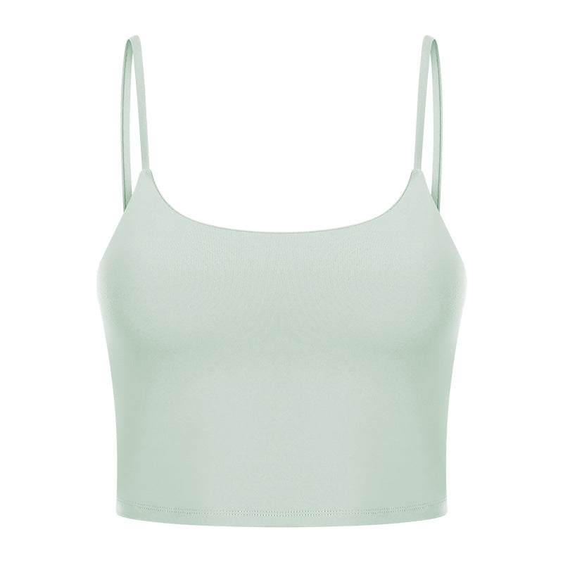 New women's yoga top - sports bra with padded cups, spaghetti straps, and beautiful back design - fitness tank top, yoga vest c5238