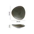 Personalized ceramic retro stoneware ceramic tableware triangular dessert plate restaurant hotel business ceramic salad plate