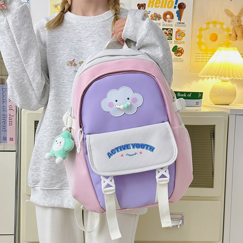 Backpack Simple large-capacity backpack Japanese junior high school student schoolbag High value backpack Travel backpack