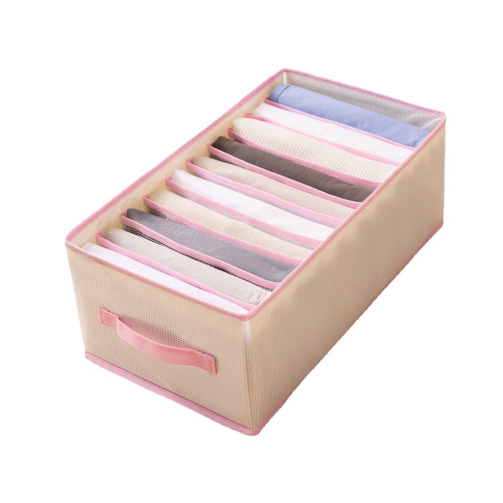 Foldable pants storage box artifact drawer type partition box clothing layered arrangement storage box pp board storage bag