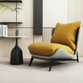 Ξyellow leather cushion/light gray leather (microfiber leather) single chairξ