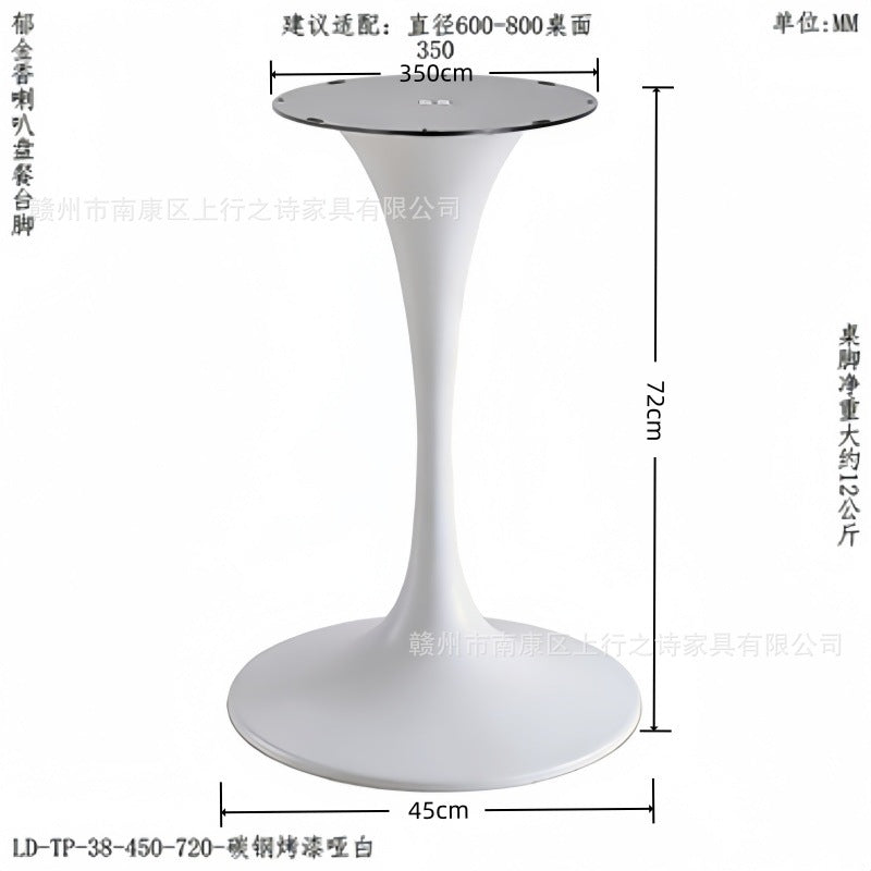 Tulip stainless steel hardware side table hotel b&b project customized light luxury living room corner table factory wholesale