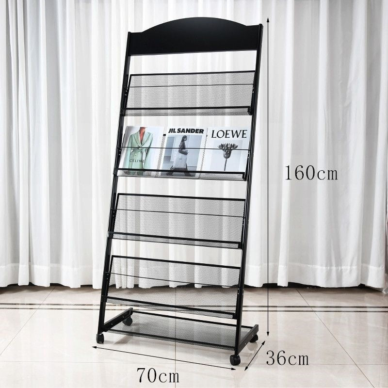 Floor magazine rack, newspaper rack, book rack, display rack, promotional material rack, single page rack, storage rack