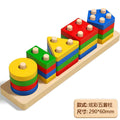 Baby educational toys for brain development - montessori early learning geometric stacking rings - shape matching toys for toddlers (ages 1-3)