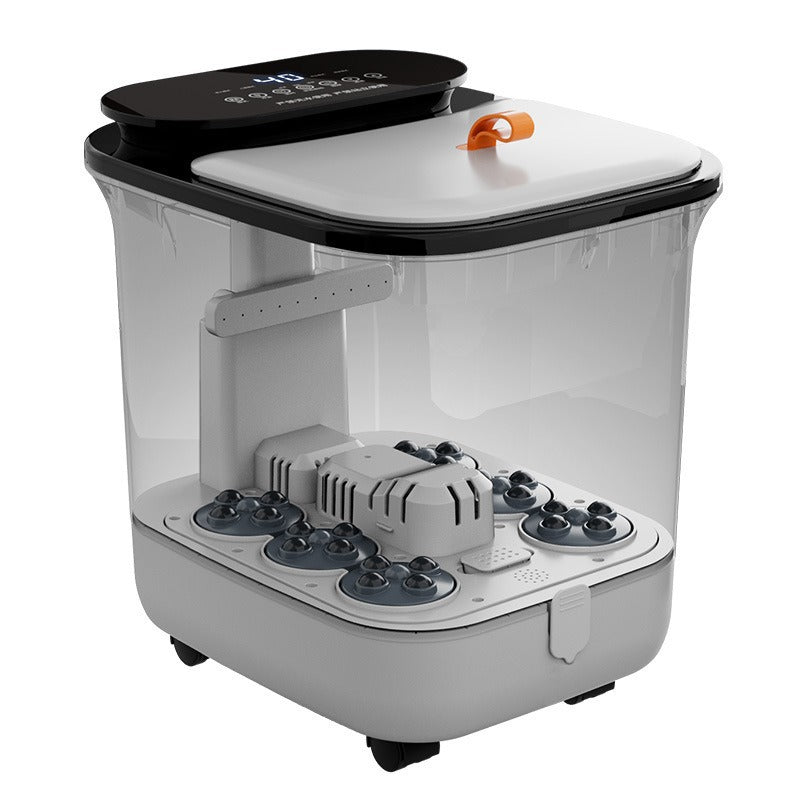 Electric foot bath bucket - deep bucket foot spa massager, fully automatic constant temperature heating, steaming foot soak, foot and calf soaking tub for home use