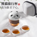 Panda travel tea set - quick cup kit, portable tea infuser, outdoor tea brewing cup, souvenir gift, portable