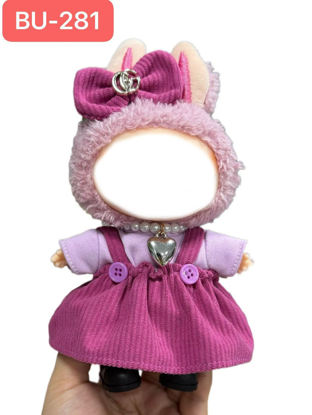 Labubu doll clothes labubu 17cm doll cute dress up one, two, three instead of suitstuffed toys