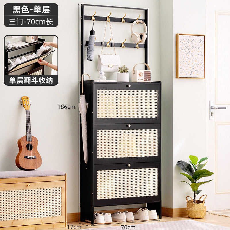 Simple shoe rack household door multi-layer with door dust-proof entry shoe rack shoe cabinet high vertical integrated storage rack