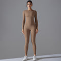 new arrival brushed nylon long sleeves yoga clothes high elastic naked tight sports suit running fitness two-piece set