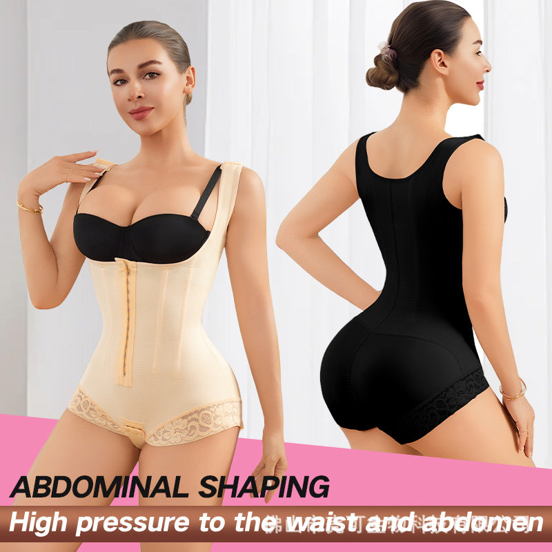 body shaping jumpsuit 9-bone breasted tummy control butt lift adjustment fashion waist butt lift tight corset