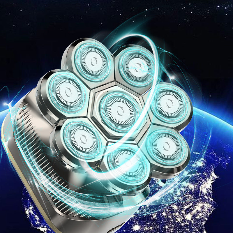 Wholesale 8w multi-function head shaver, fully washable electric razor, rechargeable shaving machine, washable