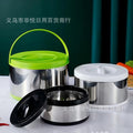 Factory direct sales export cross-border exclusive thermal insulation box fresh-keeping lunch box thermal insulation bucket high-end stainless steel fresh-keeping rice bucket set