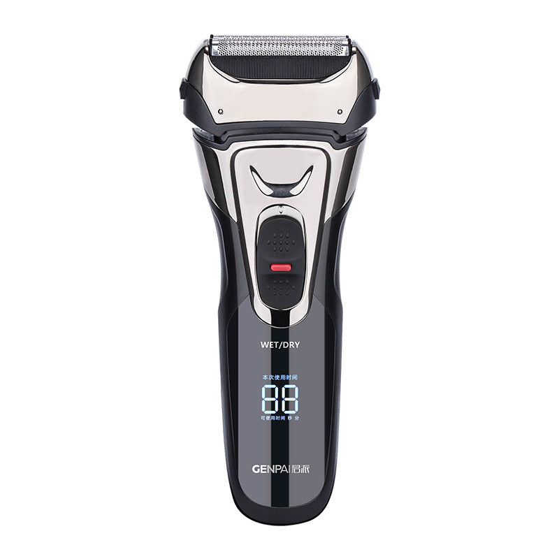 Men's reciprocating shaver electric shaver full body washable three-blade pop-up smart anti-pinch