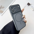 Fine hole two-color thin circle magnetic liquid silicone apple 17promax mobile phone case suitable for iphone16 skin-feeling case