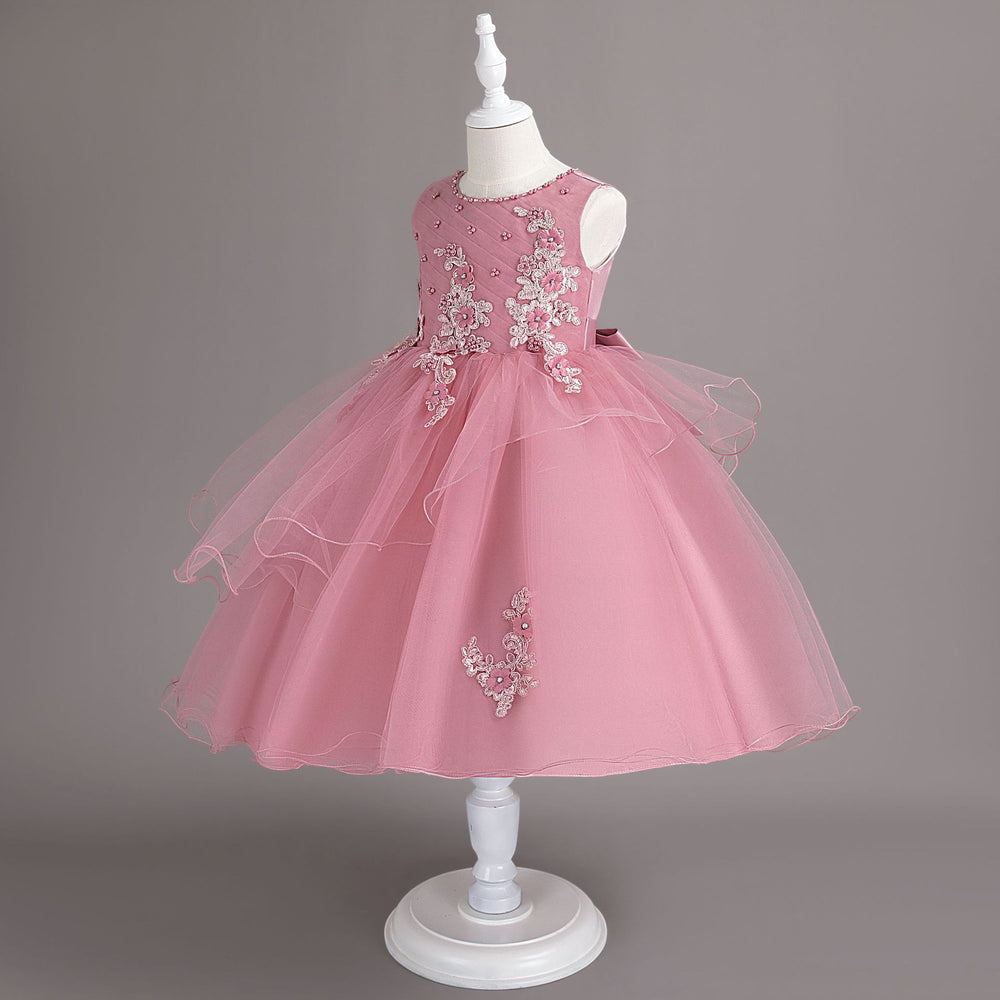 Ready-to-ship wholesale children's formal dresses, tulle princess dresses, little girl's piano recital dresses, girl dress