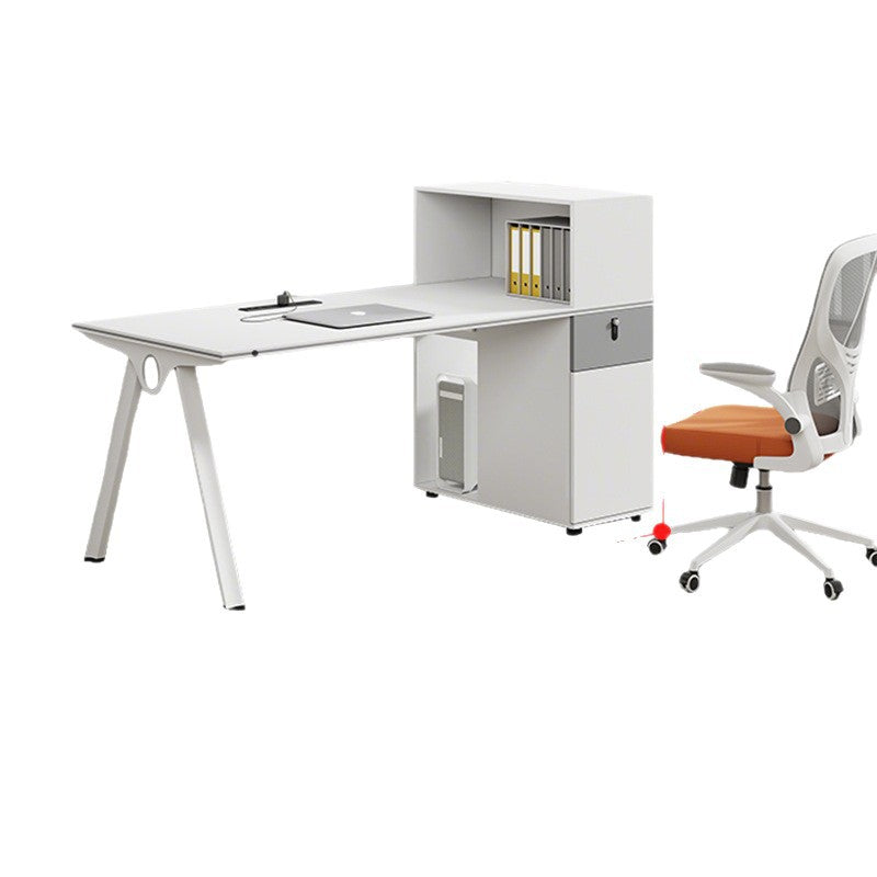 Saint li office desk and chair set - minimalist office table, staff desk, executive desk, high cabinet, workstation, booth desk