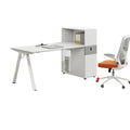 Saint li office desk and chair set - minimalist office table, staff desk, executive desk, high cabinet, workstation, booth desk
