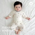 Baby pajamas pure cotton thin kids home clothes summer boys and girls three-quarter sleeves air-conditioning clothes high waistseparatessuit