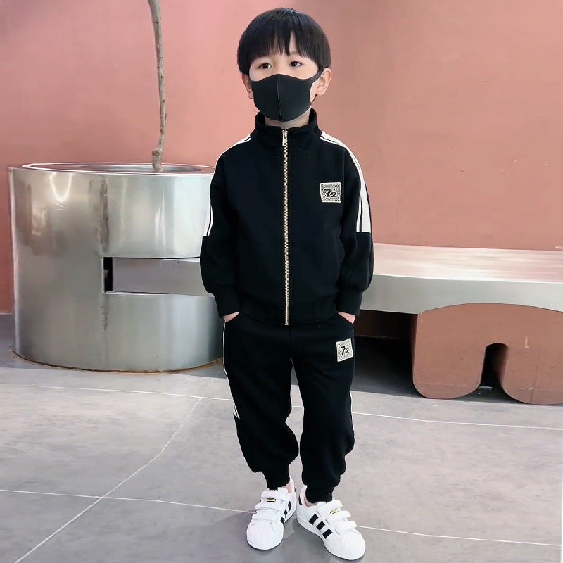 Boys' fall clothing  new arrivals: sporty two-piece sets for spring and autumn – trendy, stylish, and fashionable for kids and babies