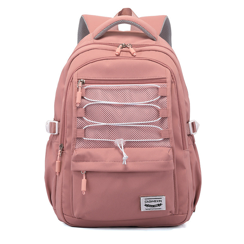 New fashion canvas bag, male and female junior high school school bag, high school student college student backpack, large capacity cute backpack.