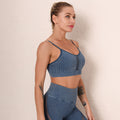Clearance washed jacquard seamless sports bra cut out braid fitness sling intimates yoga wear sports vest women