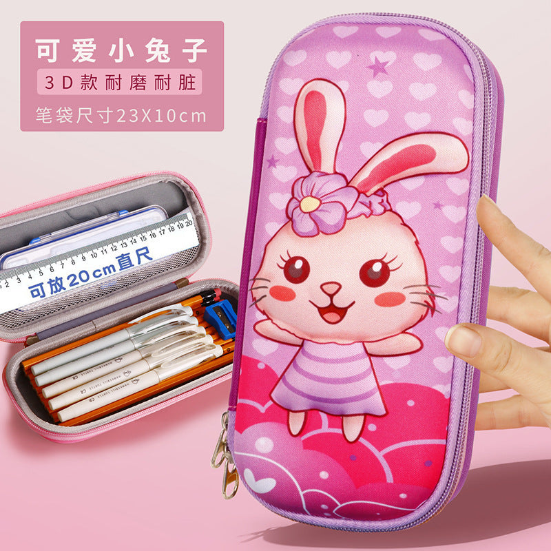 New 3D three-dimensional multi-functional stationery box, children's day gift for primary school students, cartoon large-capacity pencil case creativity