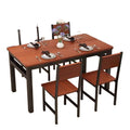 Fast food restaurant rectangular table and chair set, modern minimalist dining table, 4-6 person snack shop breakfast restaurant table