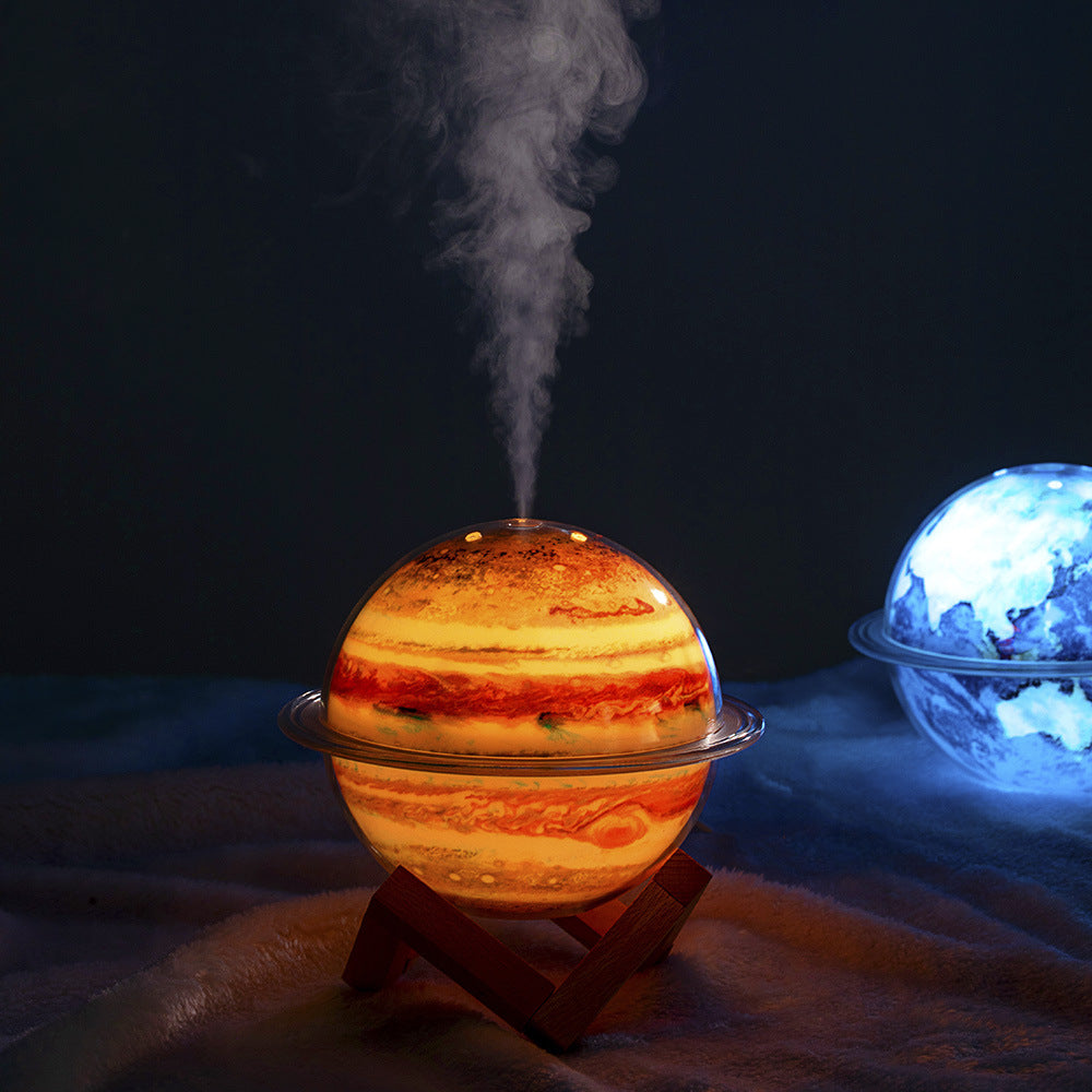 New astronaut humidifier - creative space capsule design with color-changing lights, high mist output, suitable for home, car, desktop, night light, and atomizer