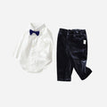 Boys' fall  new collection: preppy gentleman style long-sleeve solid color suit set for boys, autumn clothing for toddlers and young children